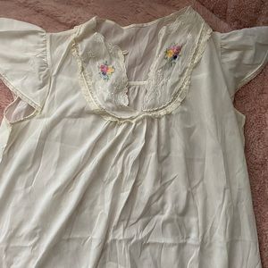 Embroidered night gown